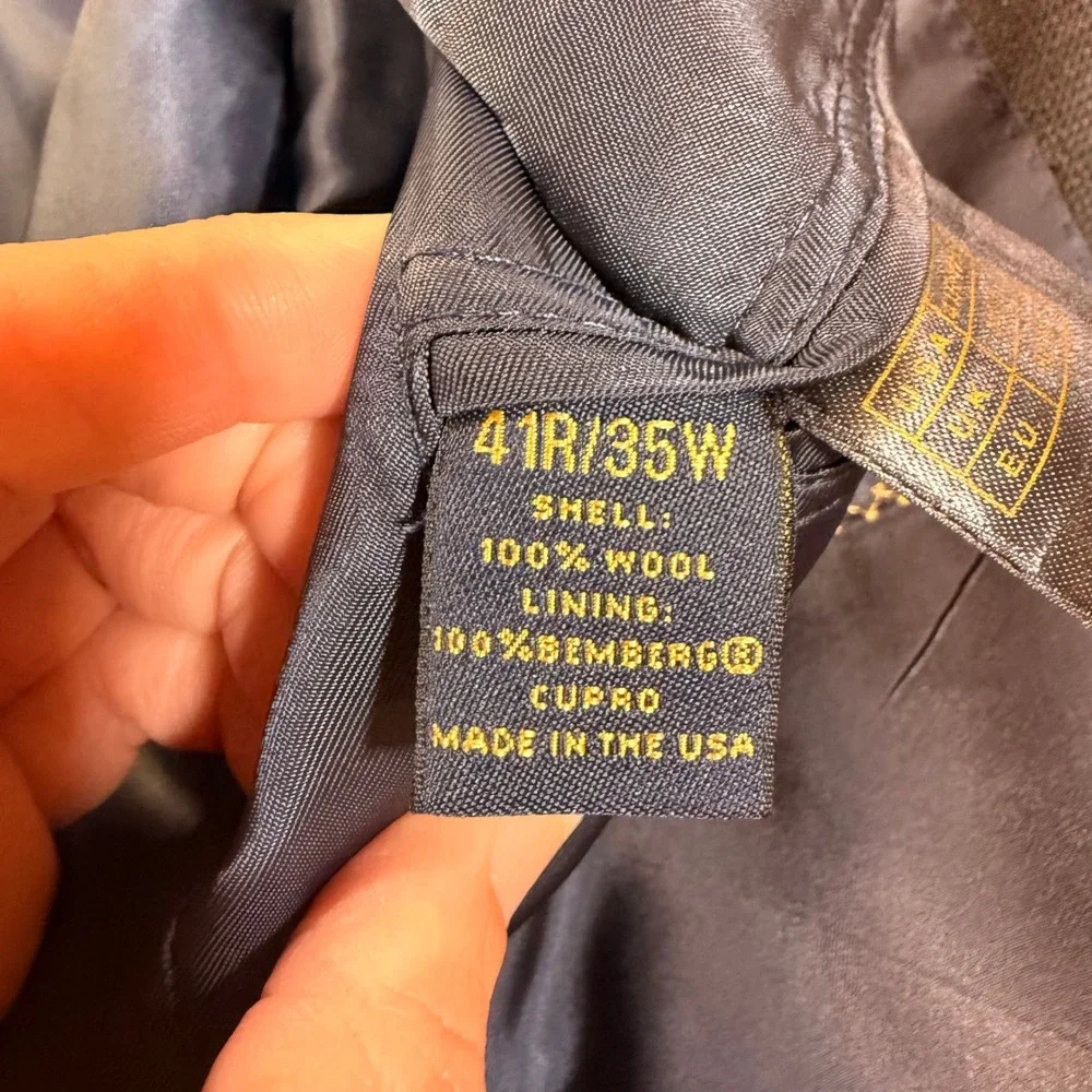 Brooks Brothers Blazer Men 41R‎ Navy 1818 Madison Saxxon Wool USA